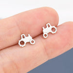 Tractor Stud Earrings in Sterling Silver, Silver, Gold or Rose Gold, Tiny Tractor Earrings, Small Earrings, Farm Earrings