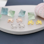 Tractor Stud Earrings in Sterling Silver, Silver, Gold or Rose Gold, Tiny Tractor Earrings, Small Earrings, Farm Earrings