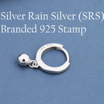 Dangle Ball Hoop Earrings in Sterling Silver, Dangle Hoop Earrings, Silver, Gold or Rose Gold? Silver Ball Huggie Hoops