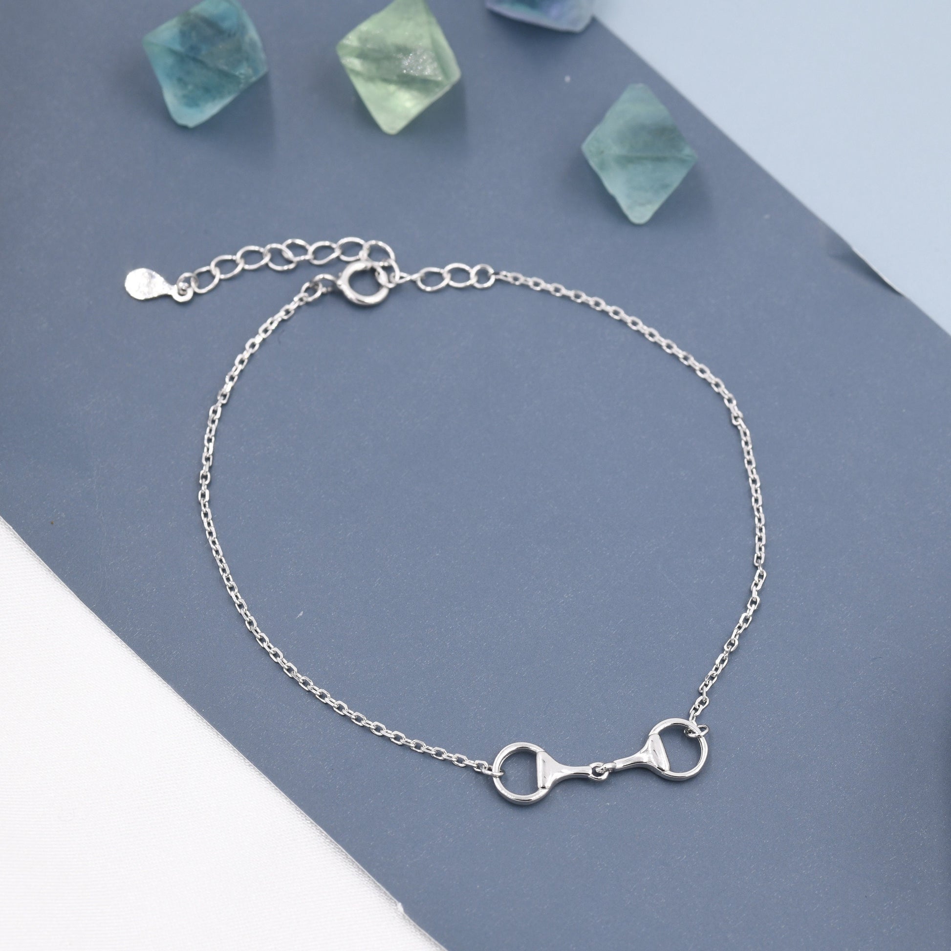 Snaffle Bit Bracelet in Sterling Silver, Silver or Gold, Horse Charm, Horse Gift, Horse Jewellery