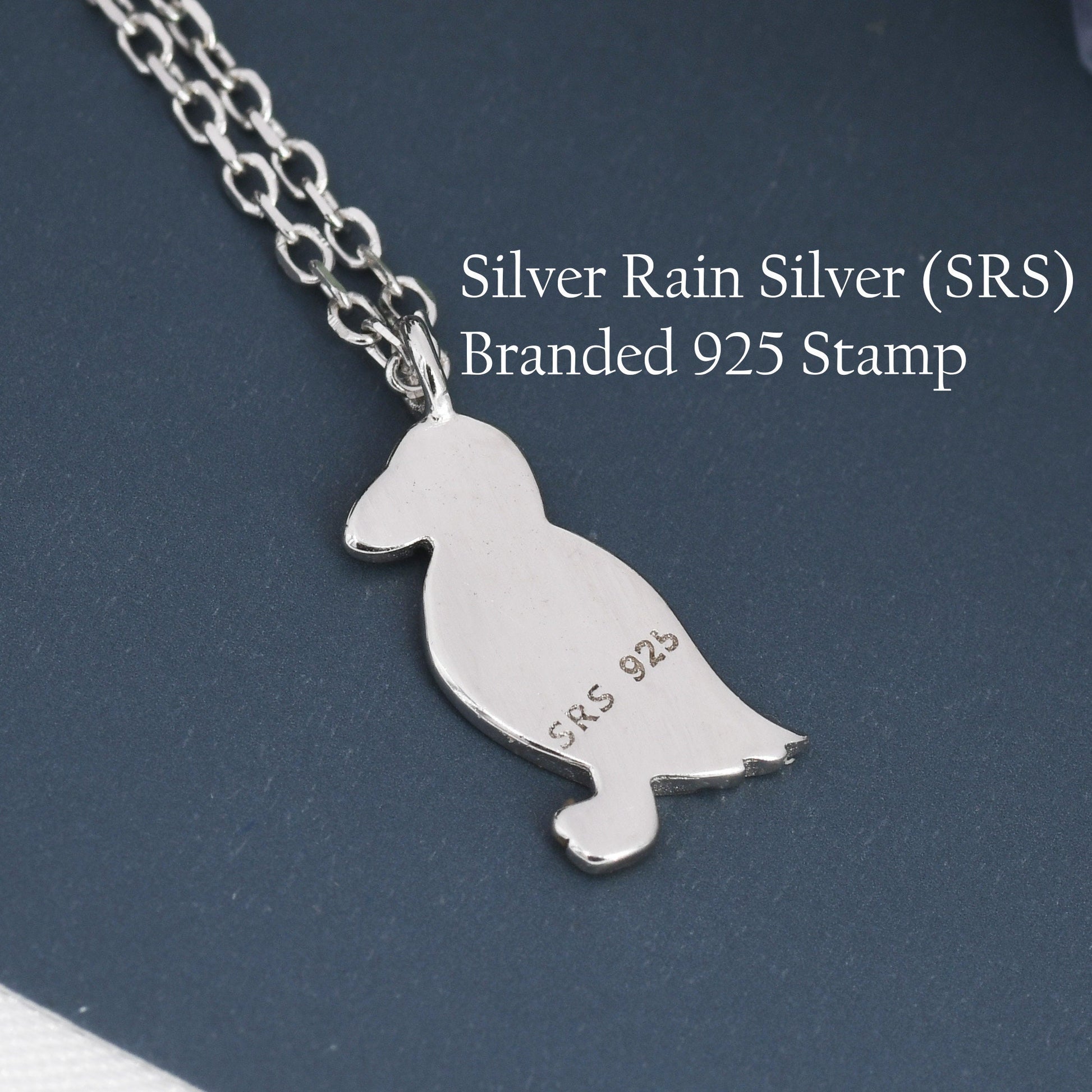 Puffin Bird Pendant Necklace in Sterling Silver, Cute Bird Necklace, Silver Bird Necklace