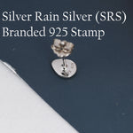 Black Droplet Dot Stud Earrings in Sterling Silver with Hand Painted Enamel, Black Stud, Enamel Droplet, Drop Shape