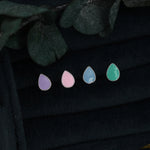 Black Droplet Dot Stud Earrings in Sterling Silver with Hand Painted Enamel, Black Stud, Enamel Droplet, Drop Shape