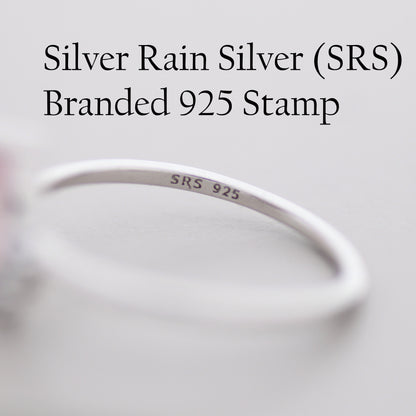 Sterling Silver Daffodil Flower Ring, Pretty and Cute Blossom Flower Ring , with Partial 18ct Gold Plating, US 5 -8