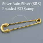 Safety Pin Hoop Earrings in Sterling Silver, Available in 3 Sizes, Safety Pin Earrings, Silver or Gold