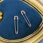 Safety Pin Pull Through Drop Earrings in Sterling Silver, Silver, Gold and Rose Gold, Fun Quirky Punk Rock Jewellery