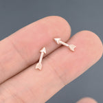 Sterling Silver Tiny Little Arrow Stud Earrings, Silver or Gold, Dainty, Cute, Quirky and Fun Jewellery