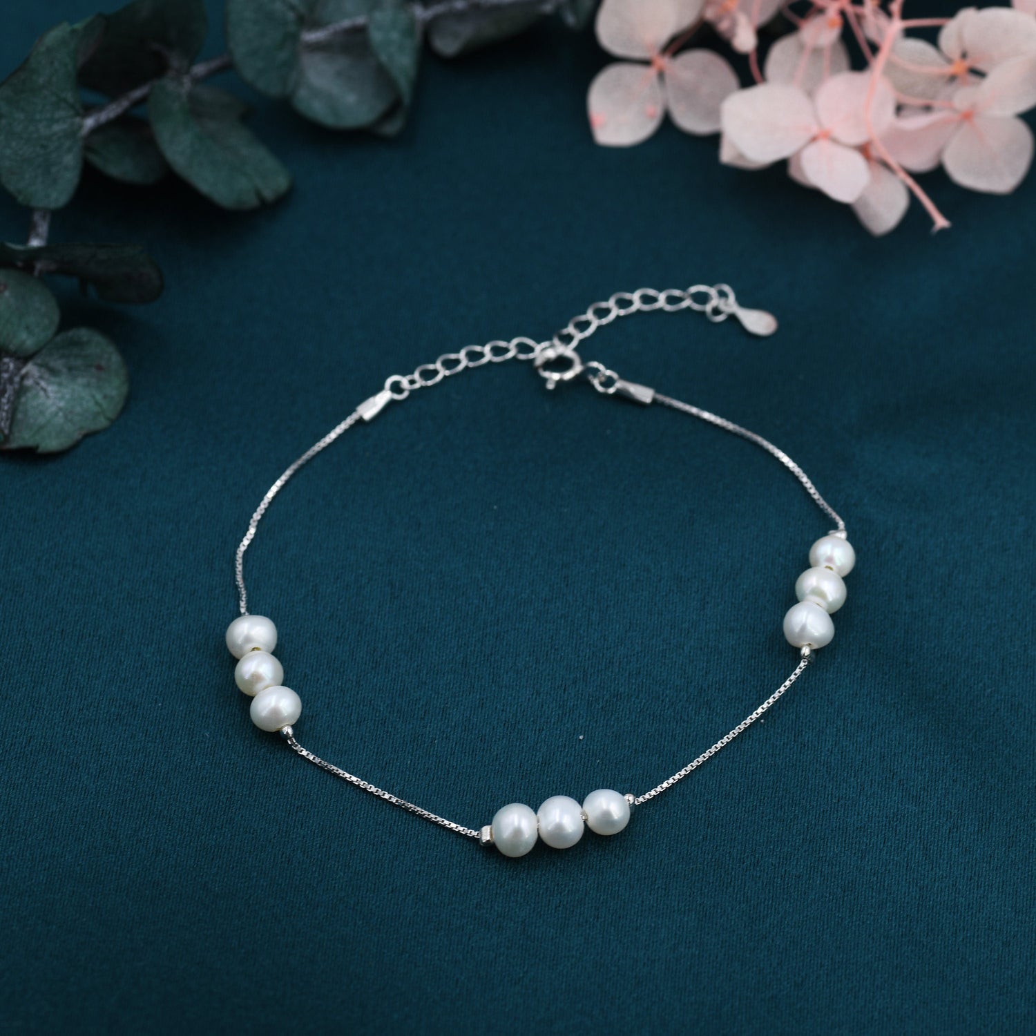 Keshi Pearl Station Bracelet