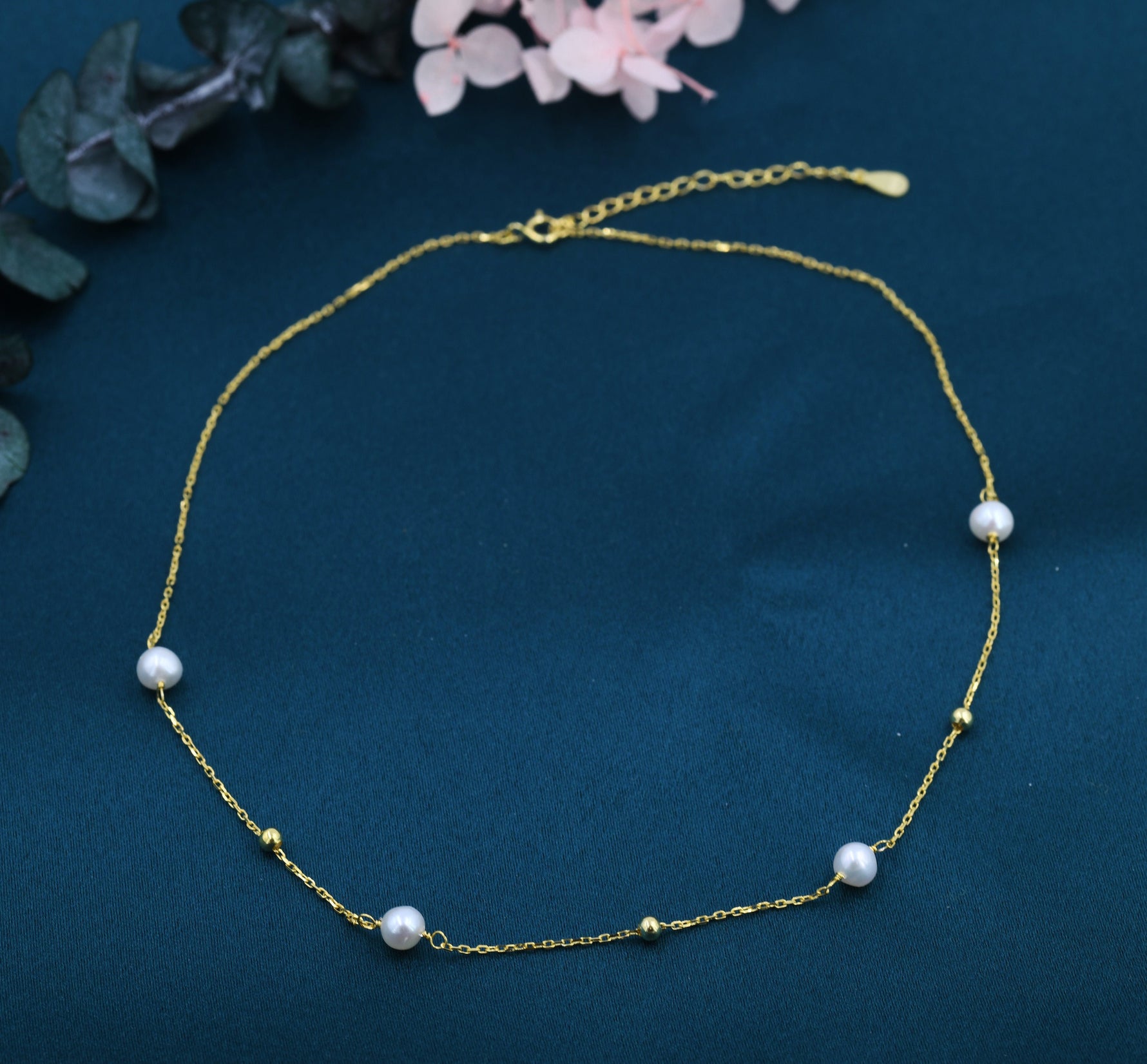 Freshwater Pearl Satellite Chain Necklace