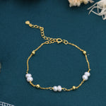 Delicate Pearl Cluster & Silver Station Bracelet