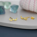 Sterling Silver Boob Stud Earrings, Breast Earrings, Silver, Gold or Rose Gold, Small Earrings, Feminist Jewellery