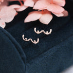 Sterling Silver Boob Stud Earrings, Breast Earrings, Silver, Gold or Rose Gold, Small Earrings, Feminist Jewellery