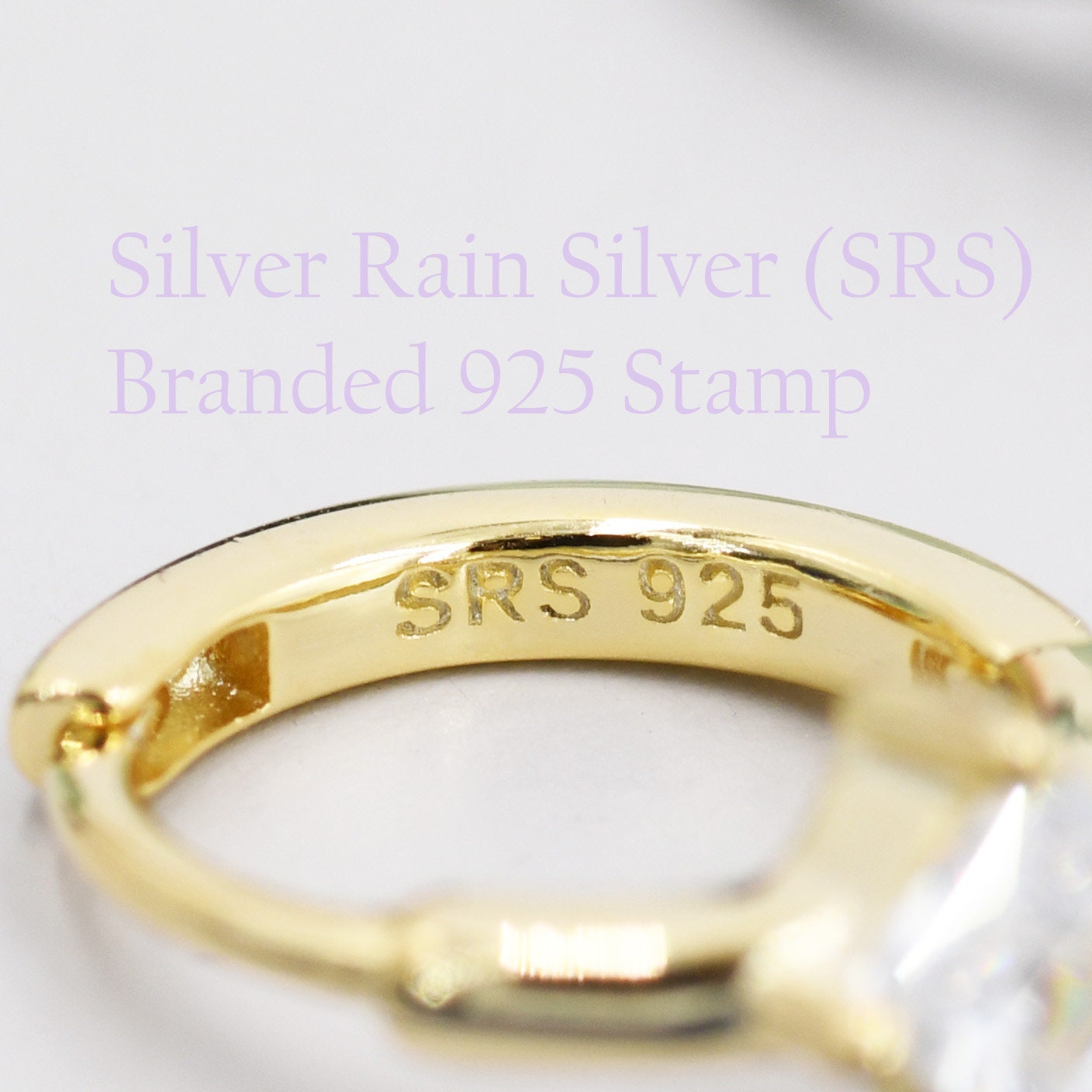 Single CZ Crystal Huggie Hoop in Sterling Silver, Silver or Gold, Minimalist Simple Hoop Earrings