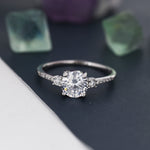 1 Carat Moissanite Ring in Sterling Silver, Silver, Gold or Rose Gold, Diamond Ring,Engagement Ring, US 5 - 8