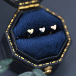 Extra Tiny 3mm Heart Stud Earrings, Barely Visible Heart Earrings, Stacking Earrings, Extra Small Heart Earrings