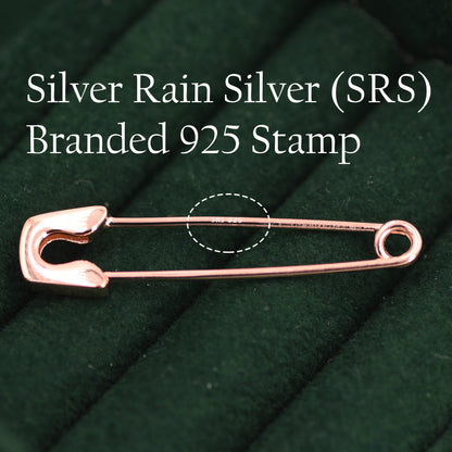 Safety Pin Pull Through Drop Earrings in Sterling Silver, Silver, Gold and Rose Gold, Fun Quirky Punk Rock Jewellery