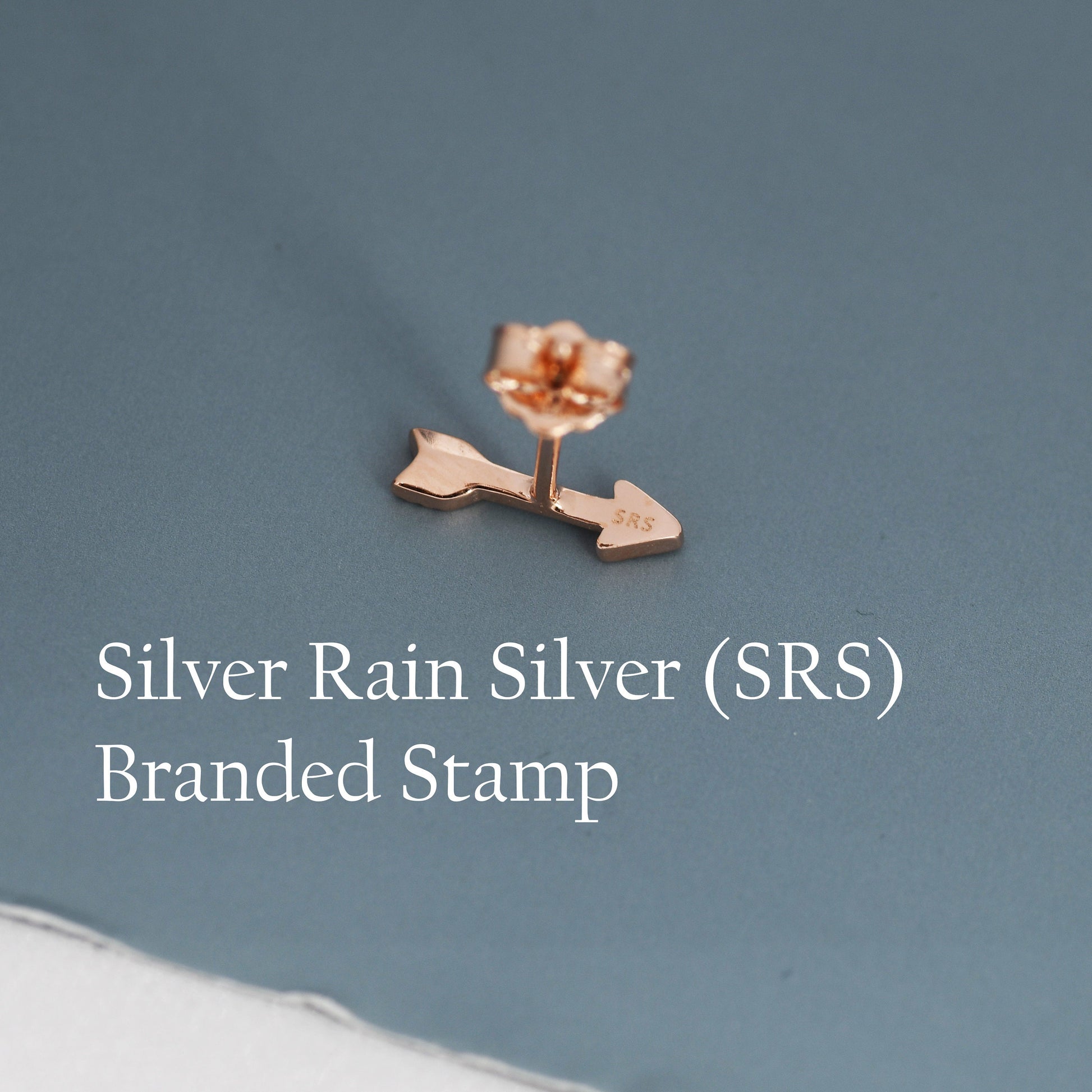 Sterling Silver Tiny Little Arrow Stud Earrings, Silver or Gold or Rose Gold, Dainty, Cute, Quirky and Fun Jewellery