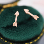 Sterling Silver Tiny Little Arrow Stud Earrings, Silver or Gold or Rose Gold, Dainty, Cute, Quirky and Fun Jewellery