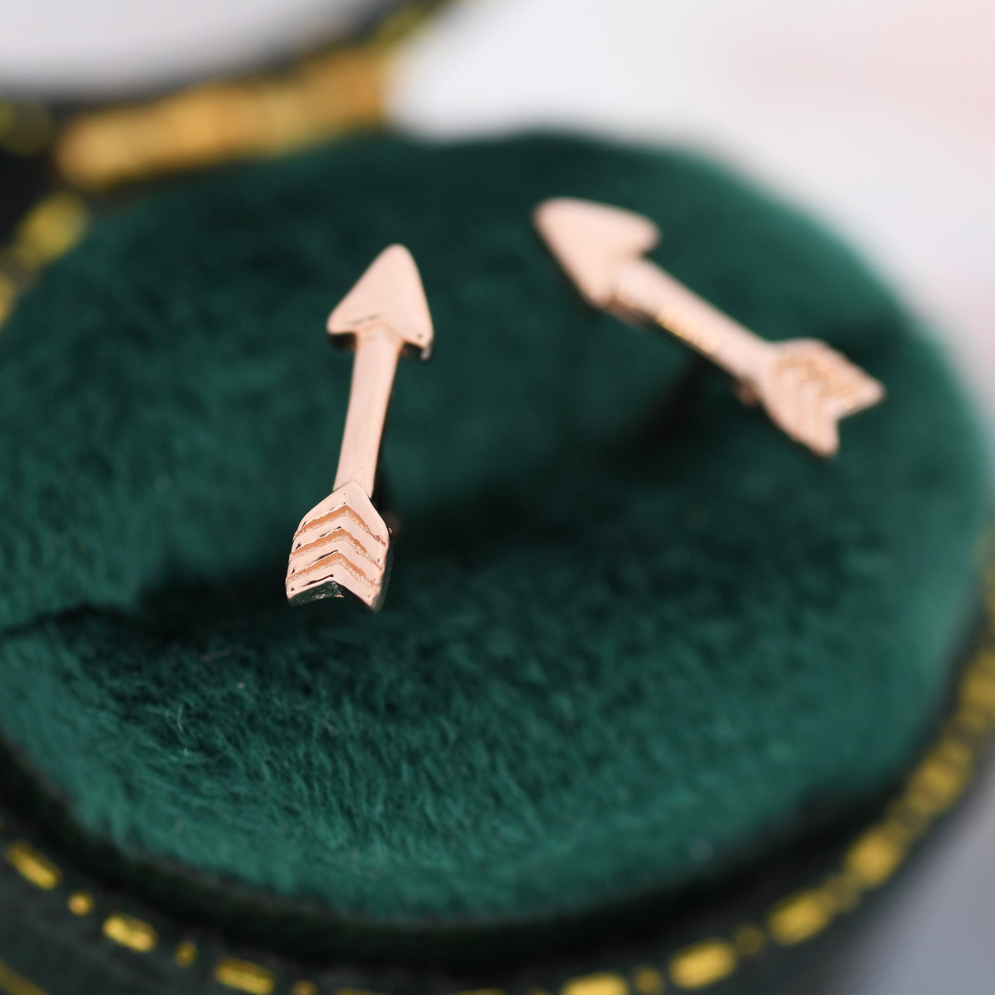 Sterling Silver Tiny Little Arrow Stud Earrings, Silver or Gold or Rose Gold, Dainty, Cute, Quirky and Fun Jewellery