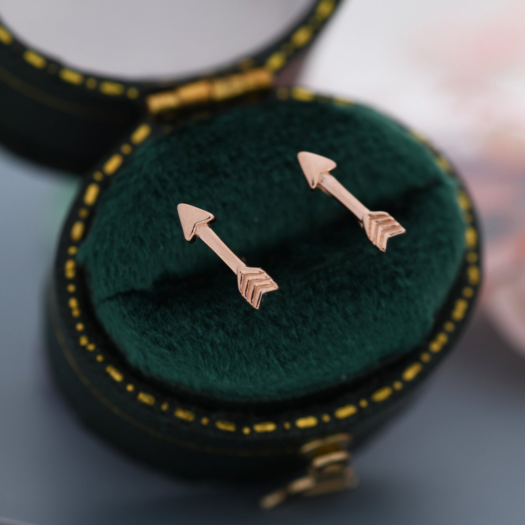 Sterling Silver Tiny Little Arrow Stud Earrings, Silver or Gold, Dainty, Cute, Quirky and Fun Jewellery