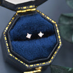 Barely Visible 2mm CZ Stud in Sterling Silver, Silver, Gold or Rose Gold, Extra Tiny CZ Stud