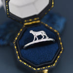 Leopard Ring in Sterling Silver, Cheetah Ring, Animal Jewellery, Fun and Quirky US 5 - 8,