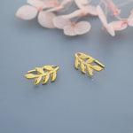Olive Leaf Mini Crawler Earrings in Sterling Silver, Silver, Gold or Rose Gold, Olive Branch Climber Earrings, Nature Inspired Ear Climbers