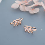 Olive Leaf Mini Crawler Earrings in Sterling Silver, Silver, Gold or Rose Gold, Olive Branch Climber Earrings, Nature Inspired Ear Climbers