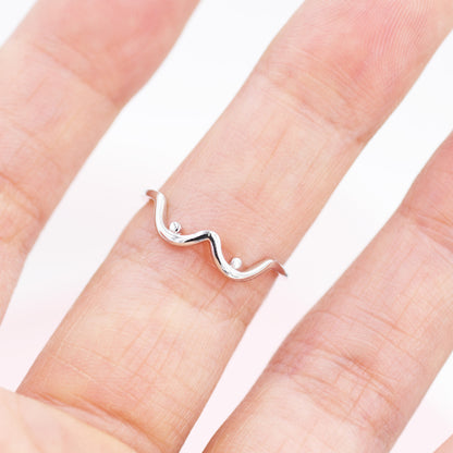 Boob Ring in Sterling Silver, Breast Ring, Feminist Ring, Feminine Ring, US 5-8