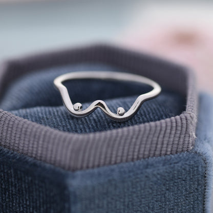 Boob Ring in Sterling Silver, Breast Ring, Feminist Ring, Feminine Ring, US 5-8