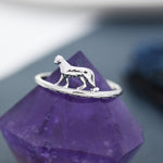 Leopard Ring in Sterling Silver, Cheetah Ring, Animal Jewellery, Fun and Quirky US 5 - 8,