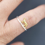 Leopard Ring in Sterling Silver, Cheetah Ring, Two Tone Finish, Animal Jewellery, Fun and Quirky US 5 - 8,