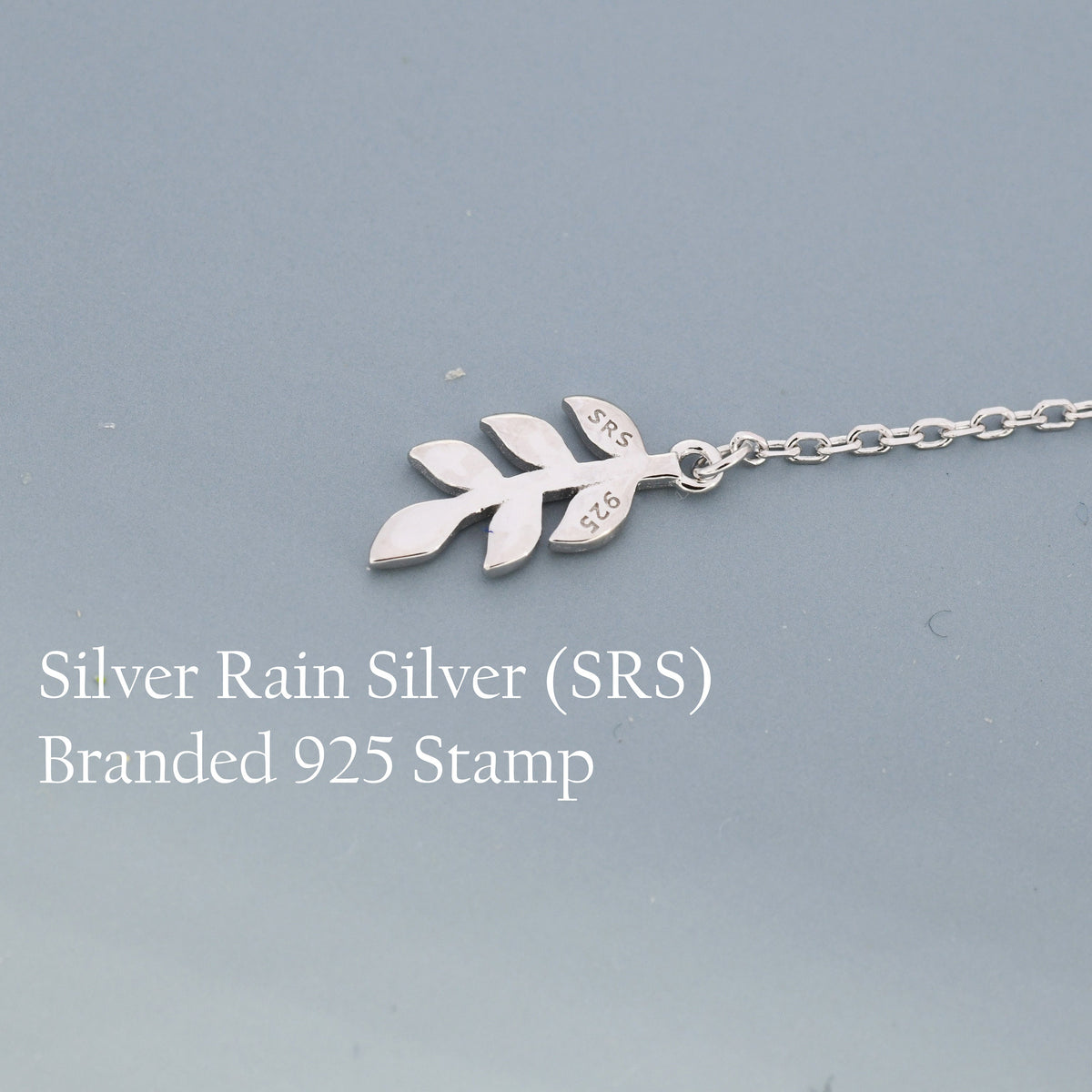 Delicate Leaf Threader Earrings in Sterling Silver, Olive Branch Earrings, Silver, Gold or Rose Gold, Long Threders