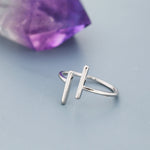 Minimalist Asymmetric Bar Open Ring