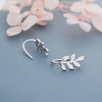 Olive Leaf Mini Crawler Earrings in Sterling Silver, Silver, Gold or Rose Gold, Olive Branch Climber Earrings, Nature Inspired Ear Climbers