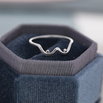 Boob Ring in Sterling Silver, Breast Ring, Feminist Ring, Feminine Ring, US 5-8