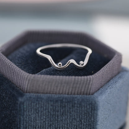 Boob Ring in Sterling Silver, Breast Ring, Feminist Ring, Feminine Ring, US 5-8
