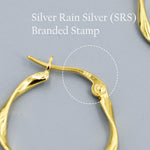 Large Mobius Hoop Earrings in Sterling Silver, Silver or Gold or Rose Gold, Large Twisted hoops, 20mm Hoops, Twist Hoops