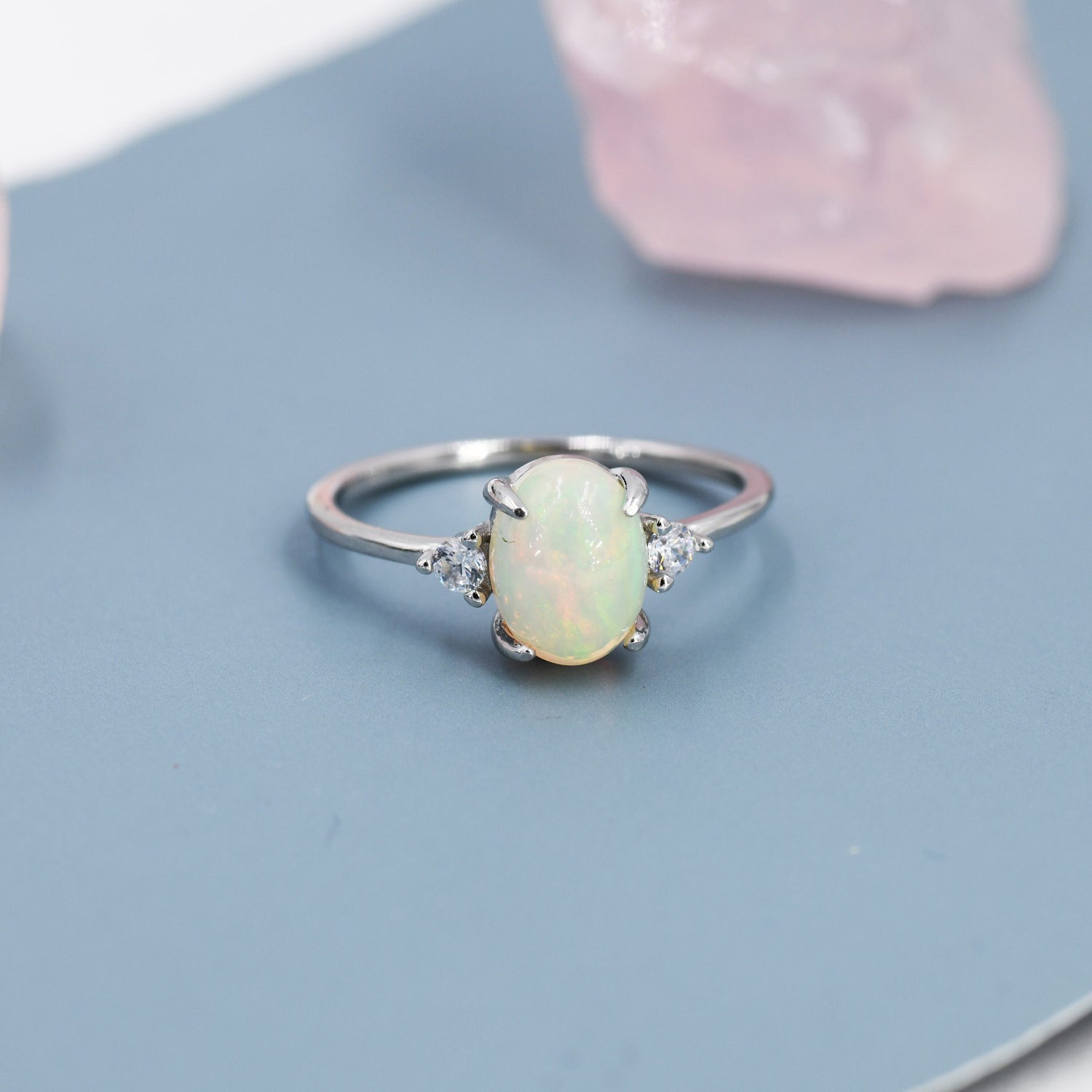 Ethiopian Opal Gemstone Ring
