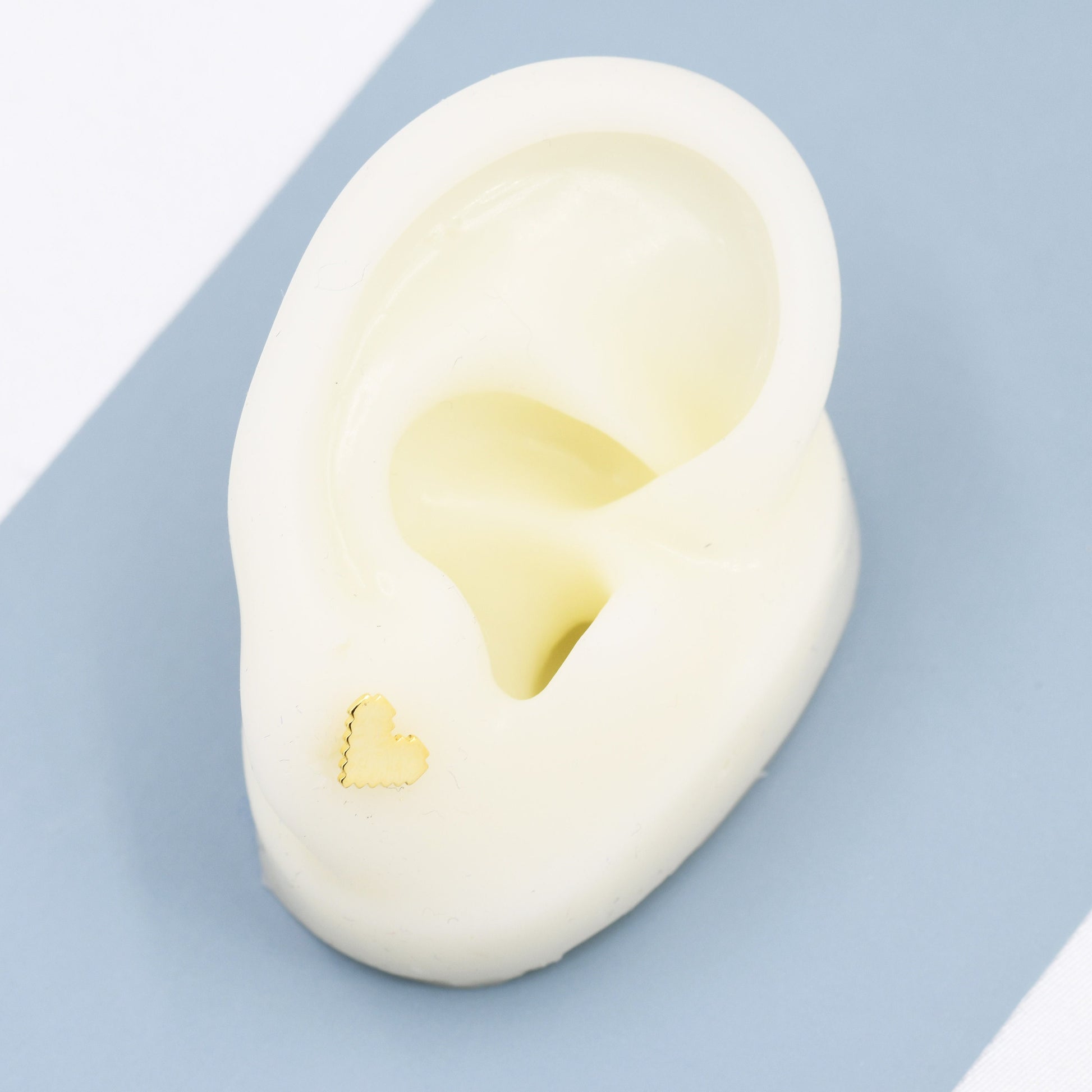 Half Circle Stud Earrings in Sterling Silver, Silver, Gold or Rose Gold over Sterling Silver, Geometric Open Circle Earrings, Semi Circle