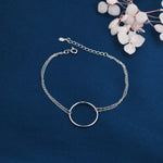 Open Circle Bracelet in Sterling Silver, Silver or Gold or Rose Gold, Geometric Circle Bracelet, Minimalist Jewellery