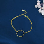 Open Circle Bracelet in Sterling Silver, Silver or Gold or Rose Gold, Geometric Circle Bracelet, Minimalist Jewellery