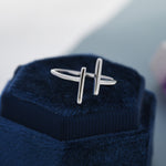 Minimalist Asymmetric Bar Open Ring