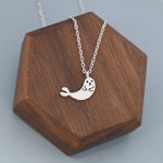 Cute Seal Pendant Necklace in Sterling Silver, Baby Seal Necklace, Nature Inspired Jewellery, Dainty and Delicate, Kawaii Necklace