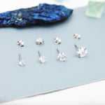 Minimalist Round CZ Stud Earrings