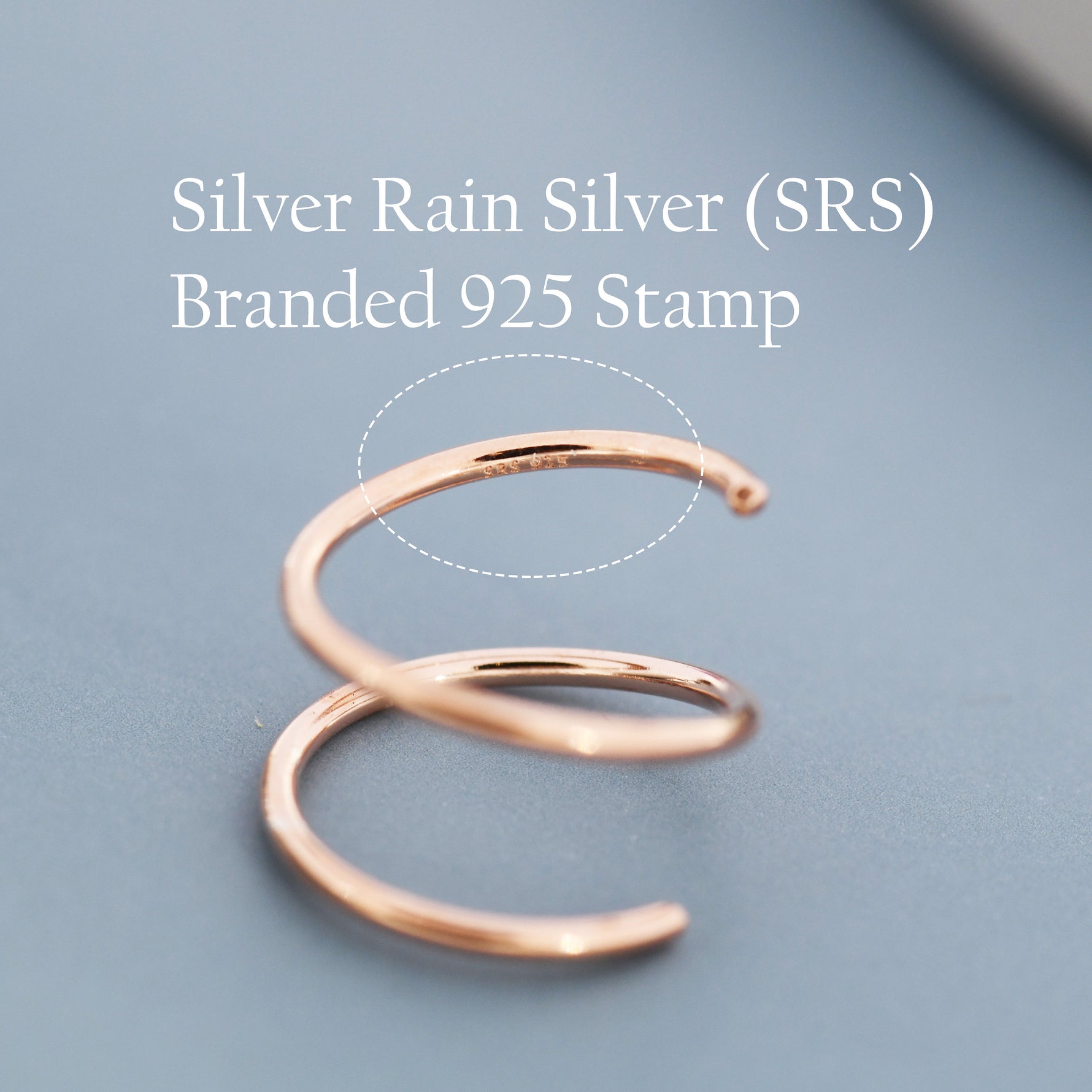 Minimalist Spiral Hoop Earrings in Sterling Silver, Single Piercing Spiral Hoop Earrings, Double Hoop Twist Earrings
