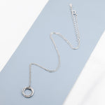 Three Interlocking Beaded Circles Pendant Necklace