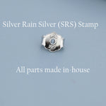 Tiny Blue CZ Flower Stud Earrings in Sterling Silver, Silver or Gold, Aquamarine Blue CZ Flower Stud Earrings, Forget me not Flower Earring