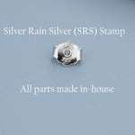 Sterling Silver Olive Green CZ Rhombus Stud Earrings