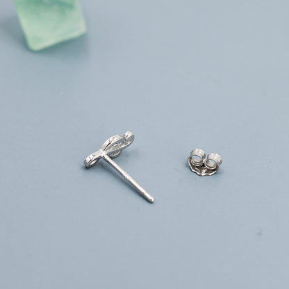 Sterling Silver Treble & Bass Clef Mismatched Stud Earrings, Asymmetric Music Earrings, Melody Earrings